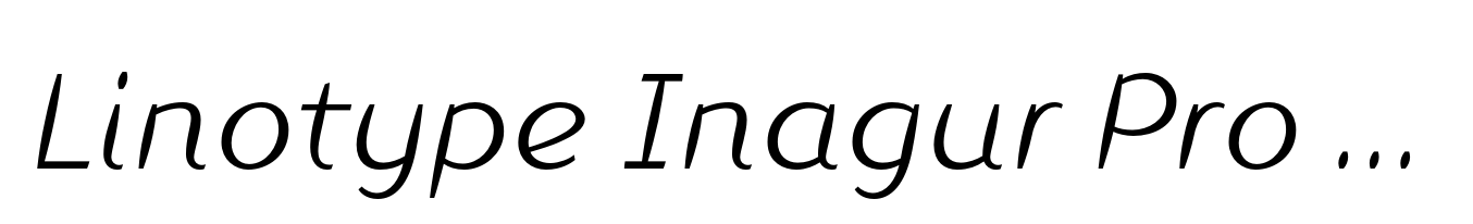 Linotype Inagur Pro Light Italic